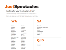Tablet Screenshot of justspectacles.com.au